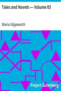Tales and Novels — Volume 03: Belinda — Maria Edgeworth cover