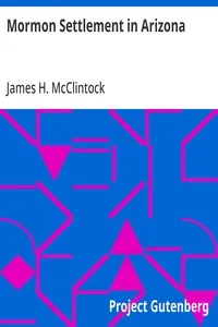 Mormon Settlement in Arizona: A Record of Peaceful Conquest of the Desert — James H. McClintock cover