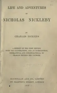 Nicholas Nickleby — Charles Dickens cover
