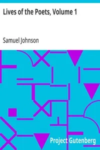 Lives of the Poets, Volume 1 — Samuel Johnson cover